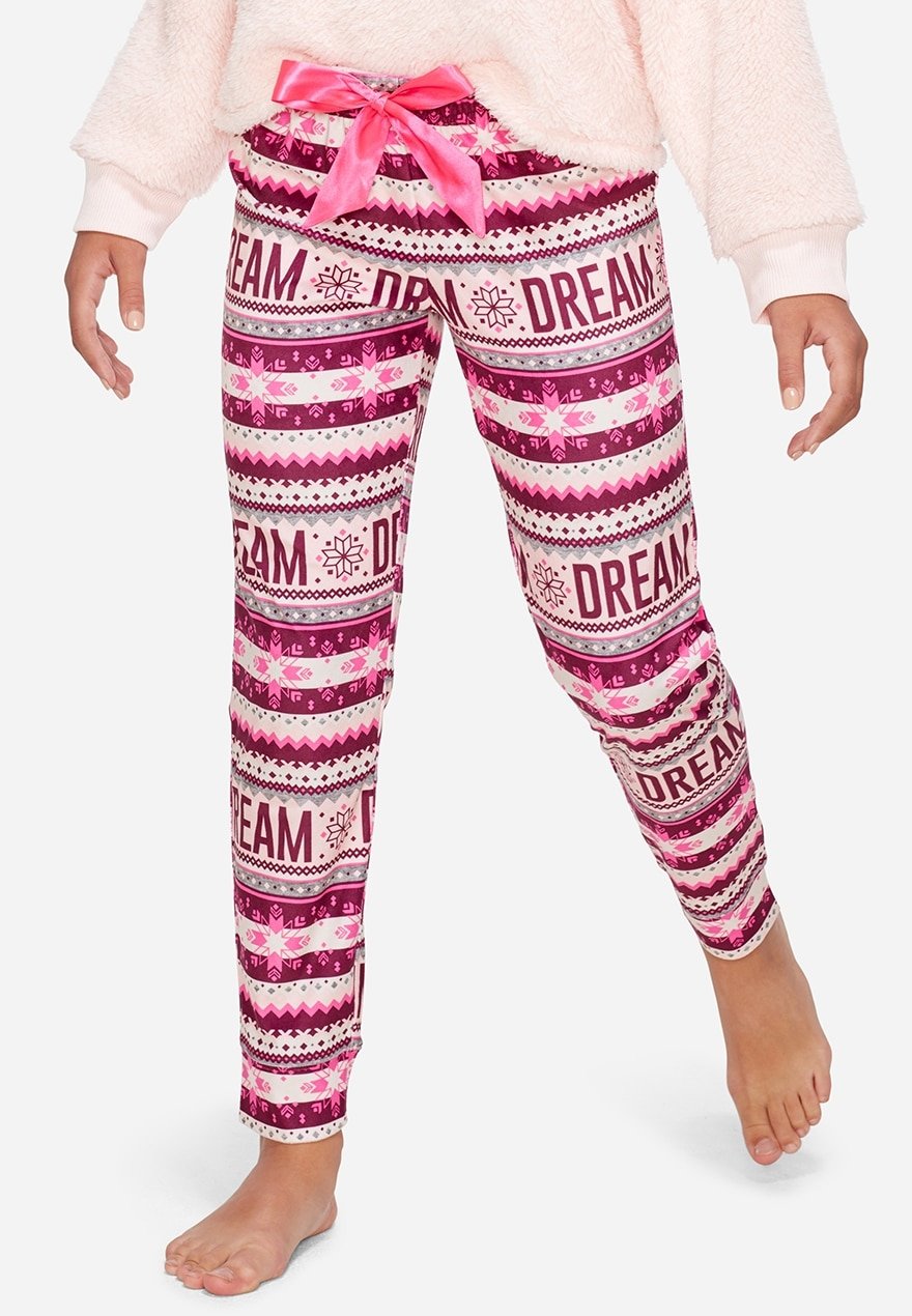 Fleece pajama joggers