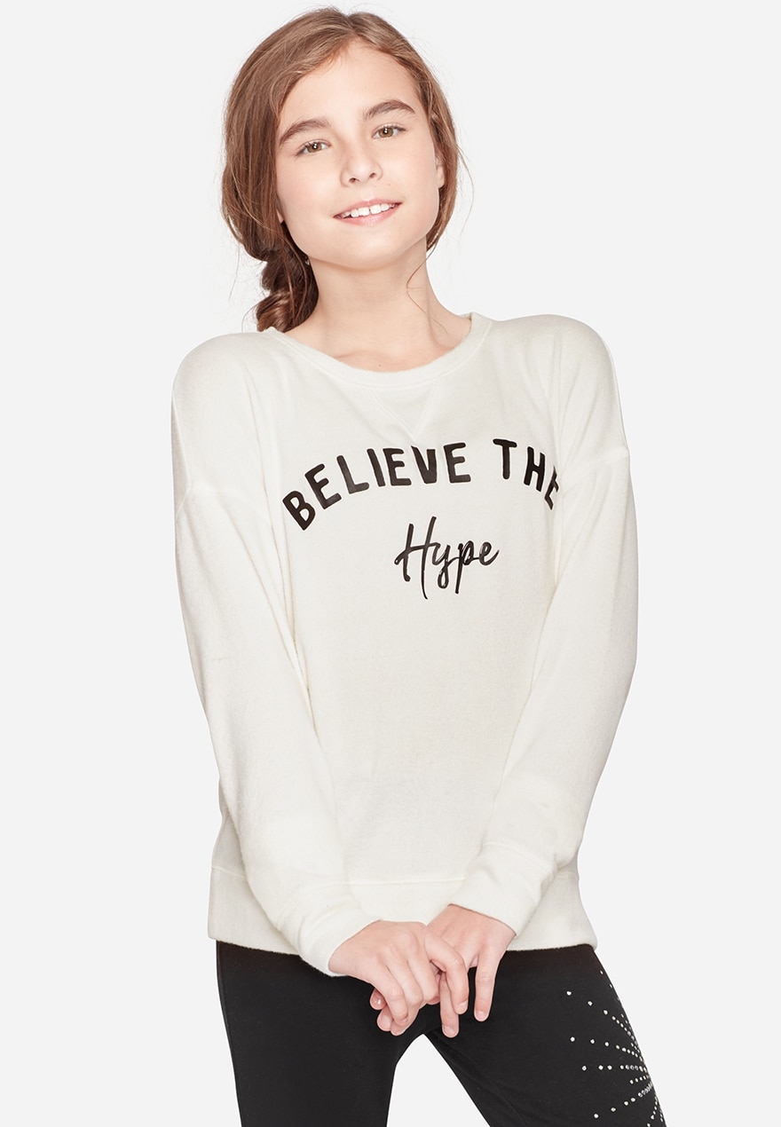 Snuggly soft graphic sweatshirt