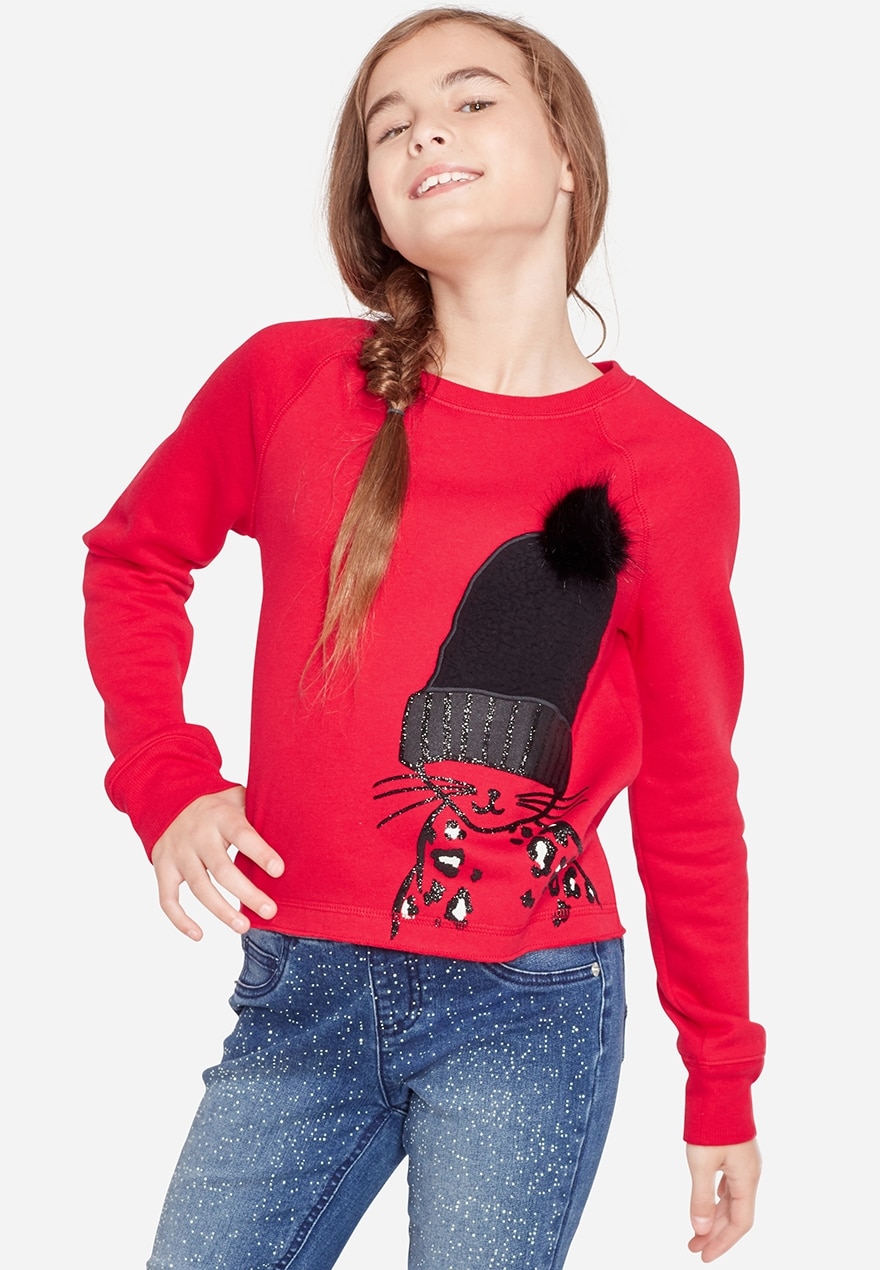 Critter crew neck sweatshirt